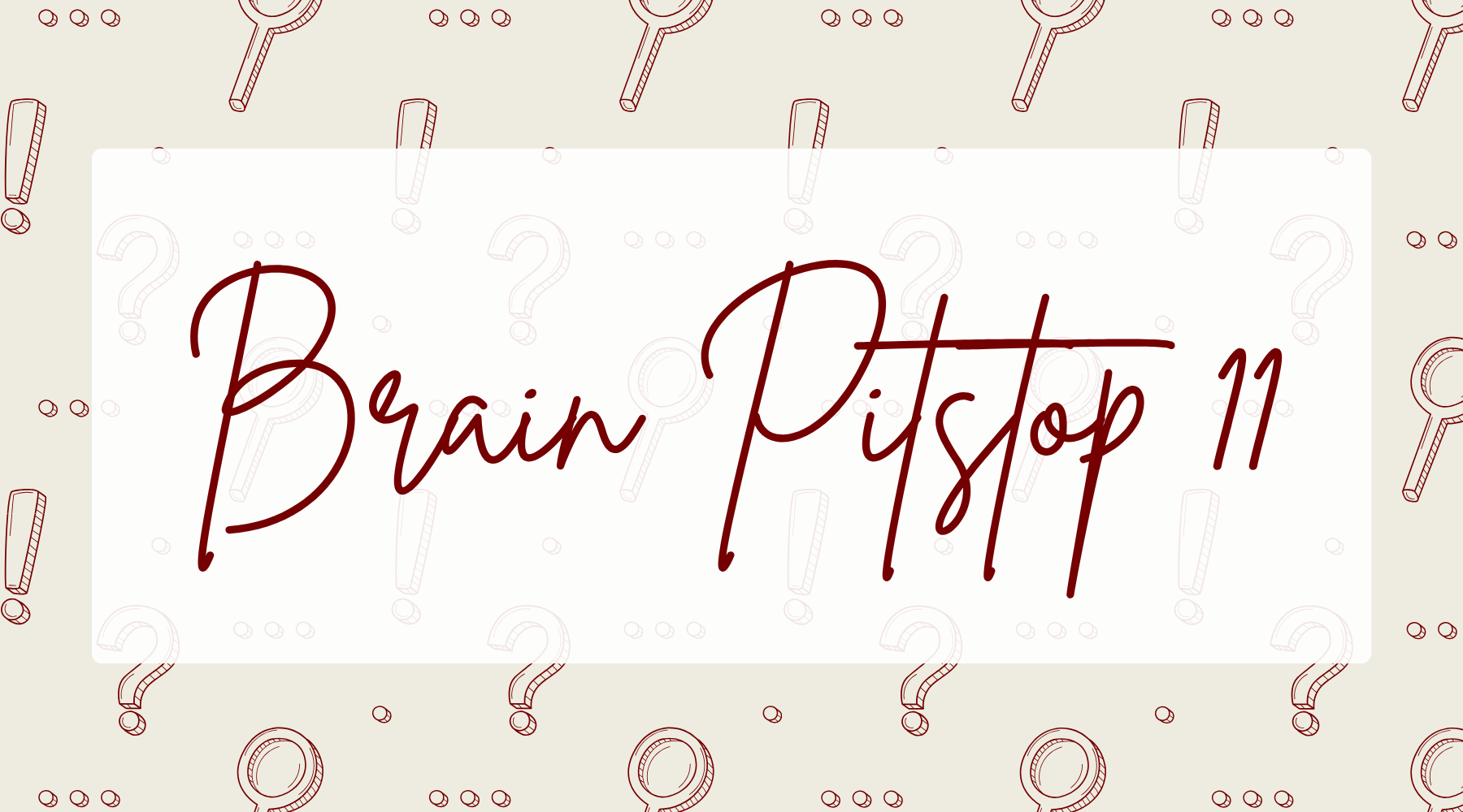 Brain Pitstop 11