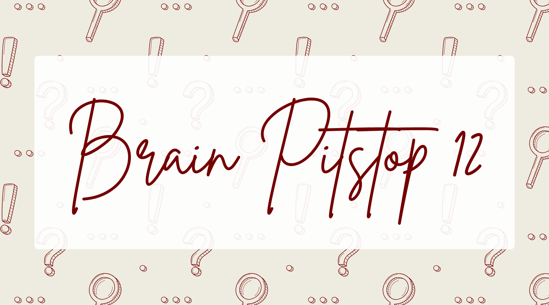 Brain Pitstop 12