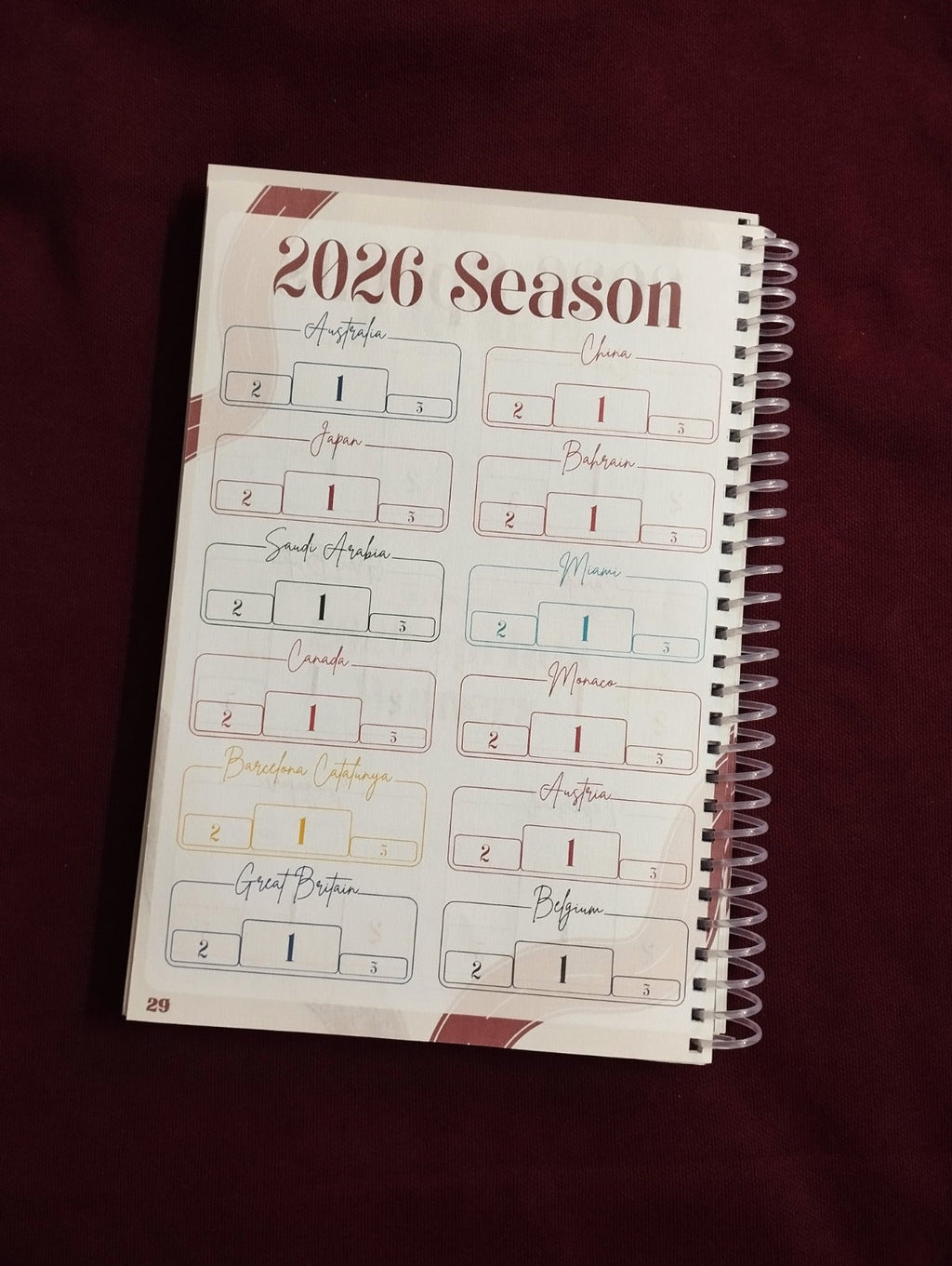 Box Box Formula One Journal 2026